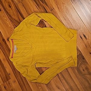 Old Navy yellow cable sweater